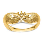 14k 4 Synthetic Stone Family Ring