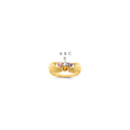 14k 4 Genuine Stone Family Ring