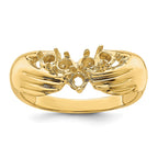 14k 5 Genuine Stone Family Ring