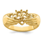 14k 7 Genuine Stone Family Ring