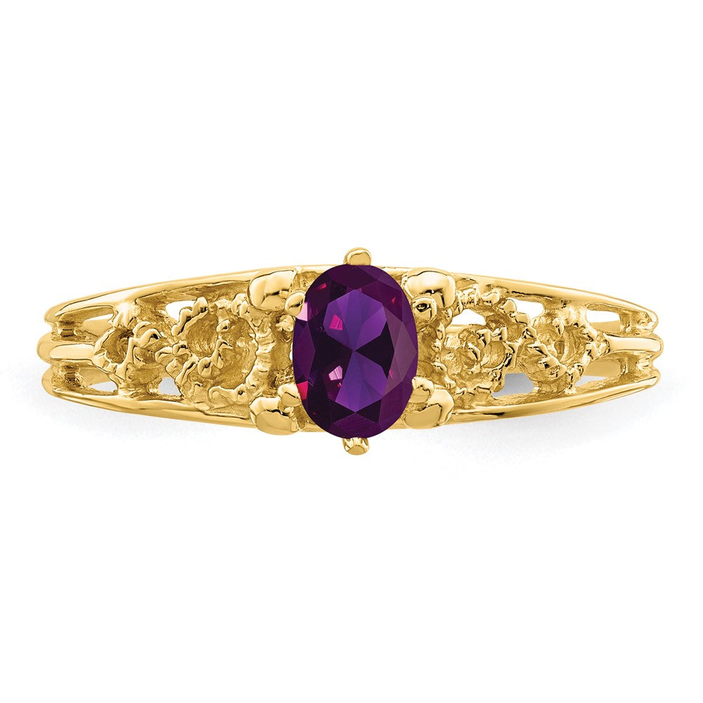 14k 1 Genuine Stone Family Ring