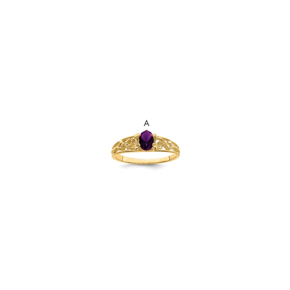 14k 1 Synthetic Stone Family Ring
