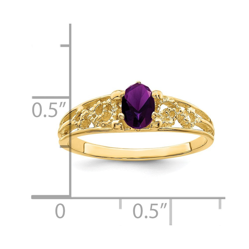 14k 1 Synthetic Stone Family Ring