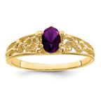 14k 1 Genuine Stone Family Ring