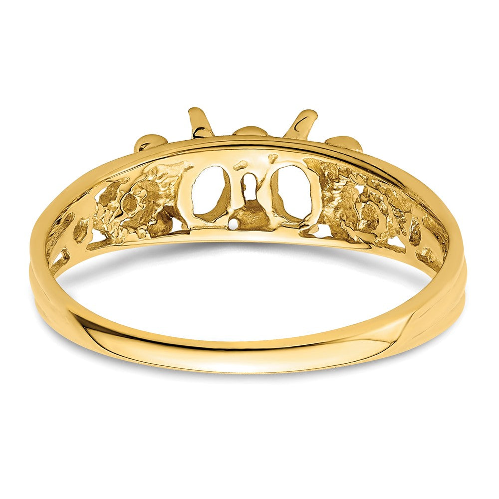 14k 2 Synthetic Stone Family Ring