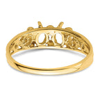 14k 2 Synthetic Stone Family Ring