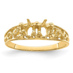 14k 2 Synthetic Stone Family Ring