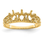 14k 3 Genuine Stone Family Ring