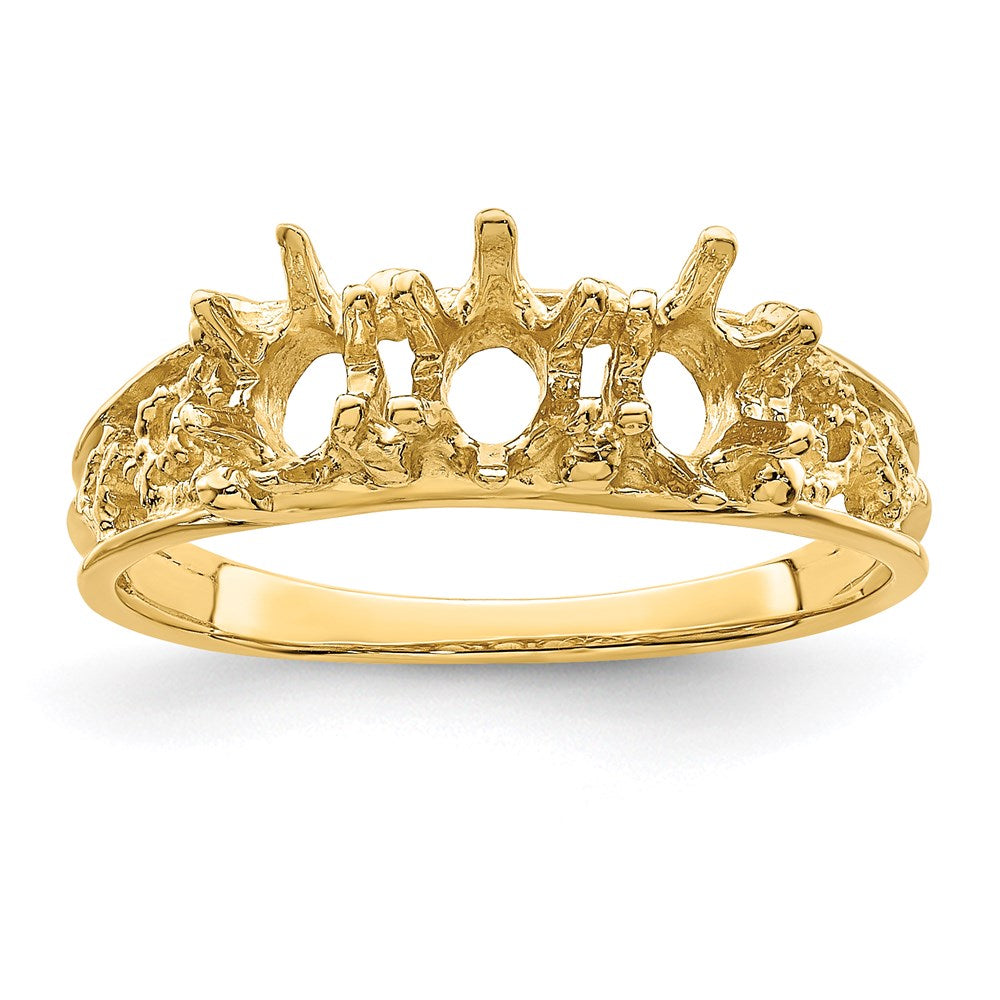 14k 3 Genuine Stone Family Ring