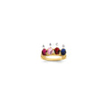14k 4 Genuine Stone Family Ring