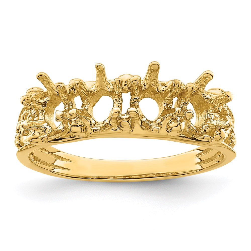 14k 4 Genuine Stone Family Ring