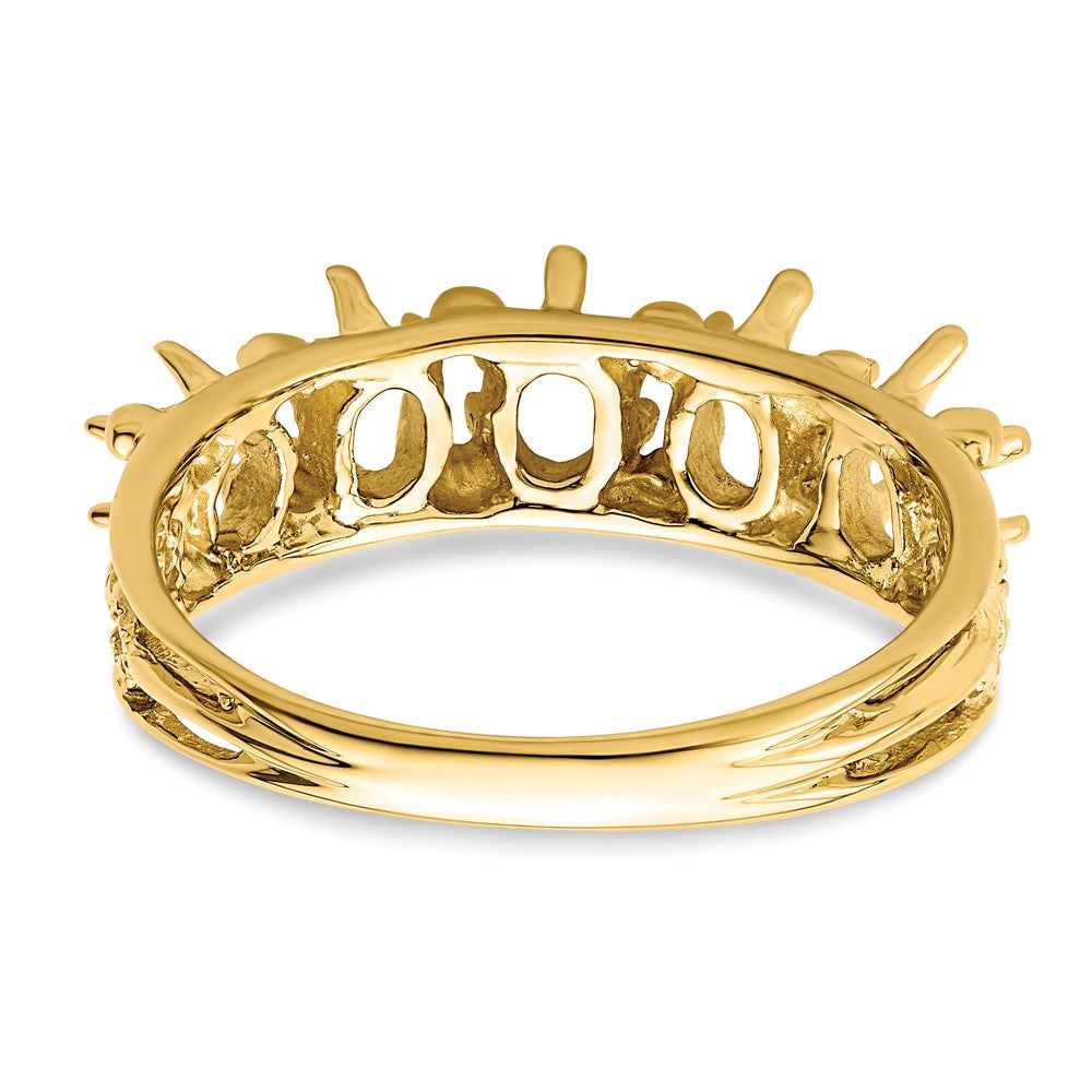14ky 5 Synthetic Stone Family Ring