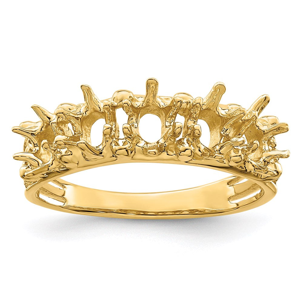 14ky 5 Synthetic Stone Family Ring