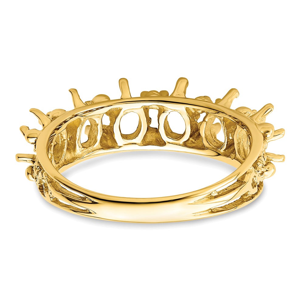 14k 6 Synthetic Stone Family Ring