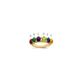 14ky 6 Genuine Stone Family Ring