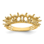 14ky 6 Genuine Stone Family Ring