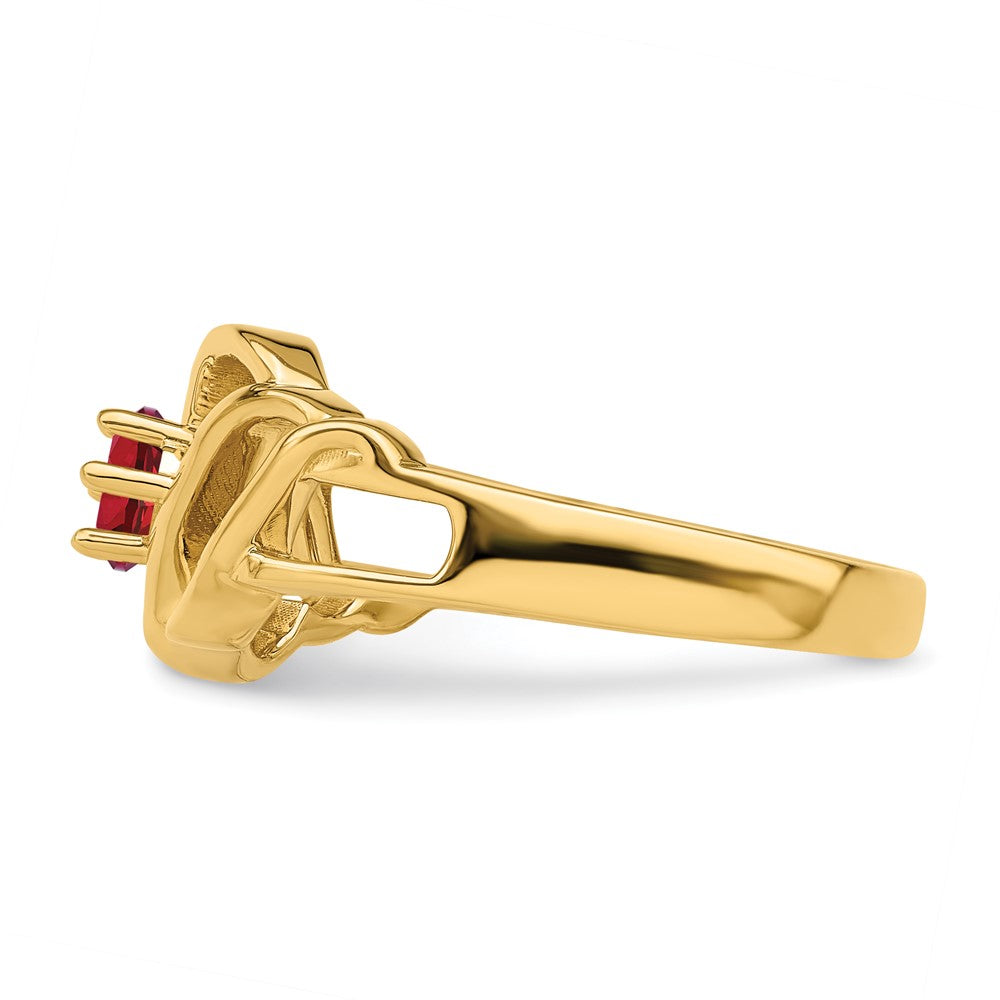 14k 2.5mm Synthetic Family Jewelry Ring