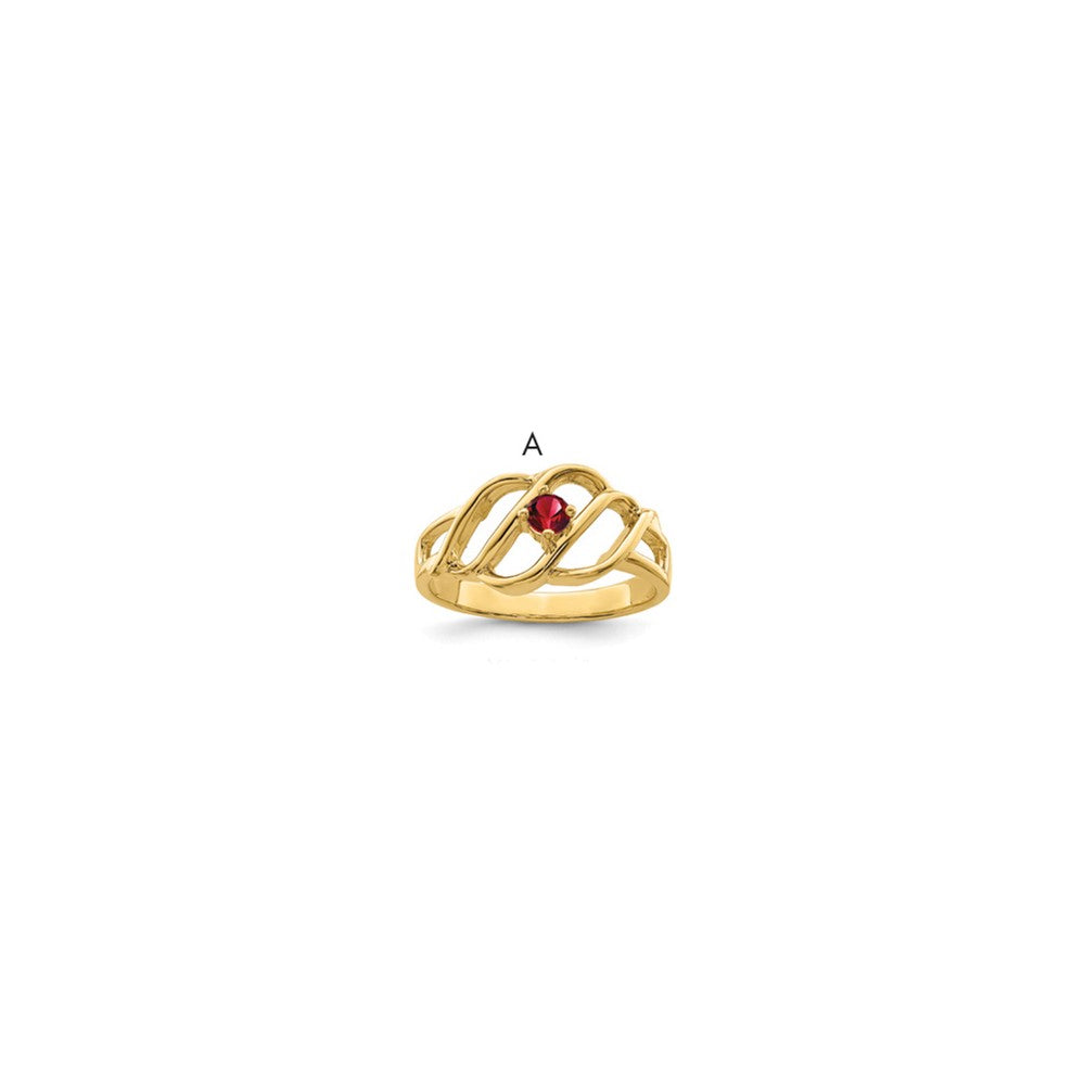 14k 2.5mm Synthetic Family Jewelry Ring
