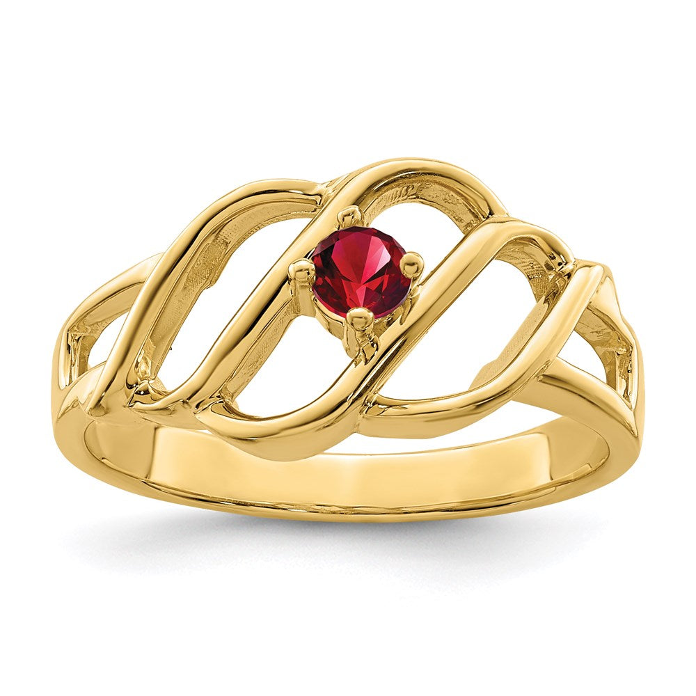 14k 2.5mm Synthetic Family Jewelry Ring