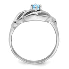 14k White Gold Family Jewelry Ring