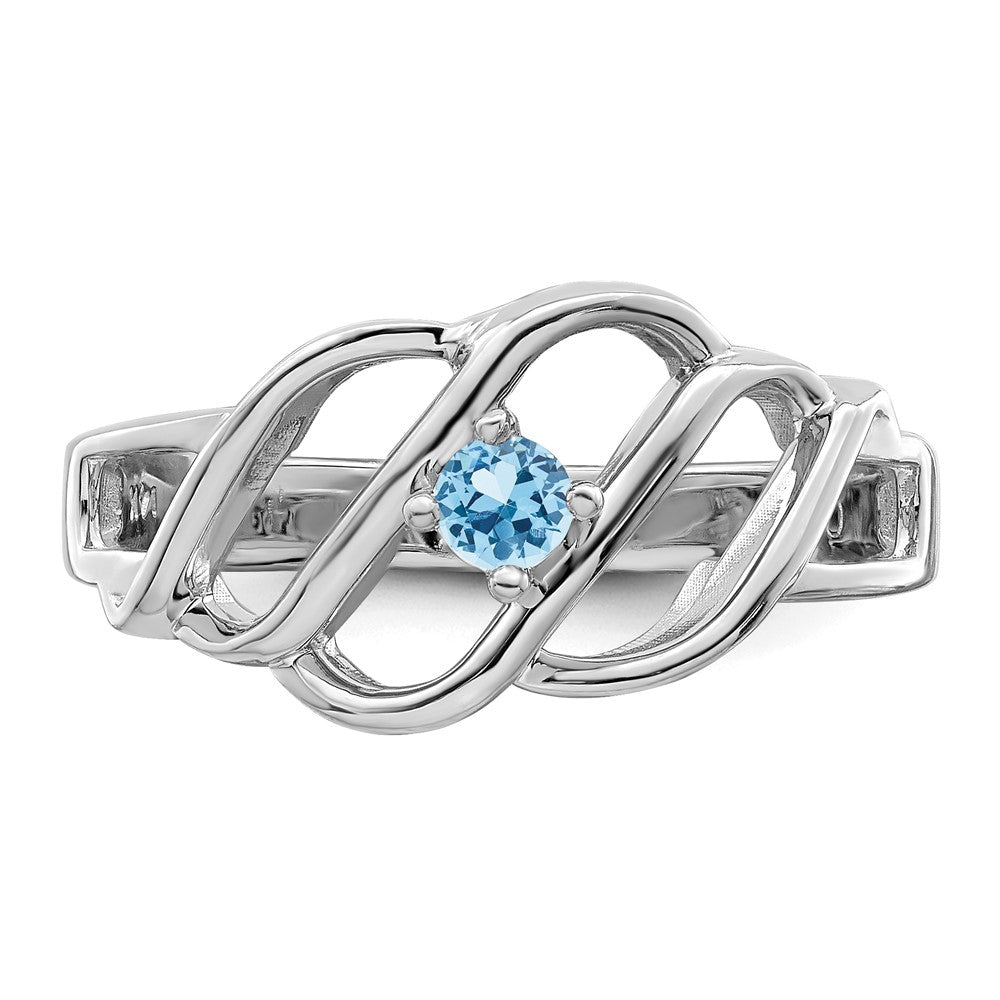 14k White Gold Family Jewelry Ring