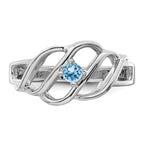 14k White Gold Family Jewelry Ring