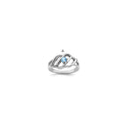 14k White Gold 2.5mm Synthetic Family Jewelry Ring