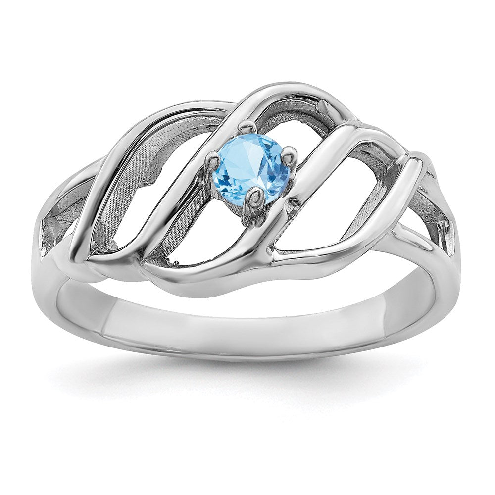14k White Gold Family Jewelry Ring