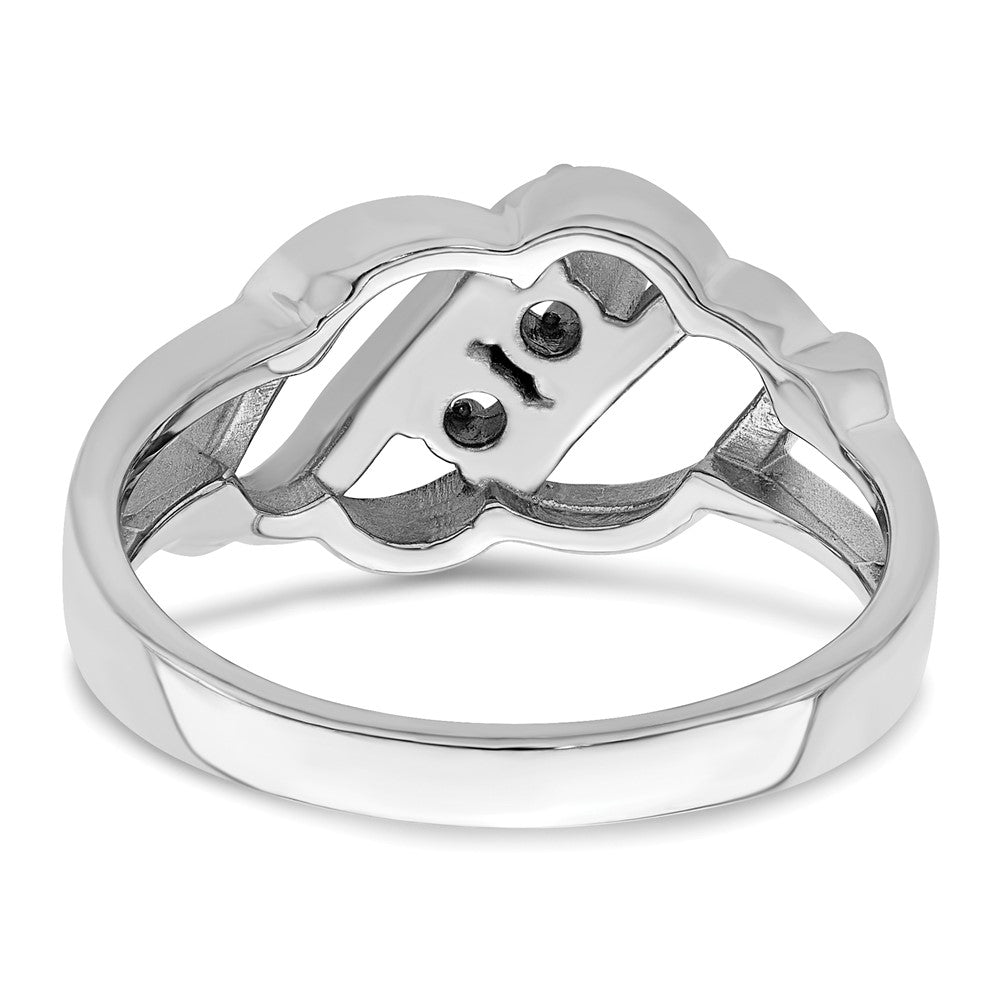 14k White Gold 2.5mm Synthetic Family Jewelry Ring
