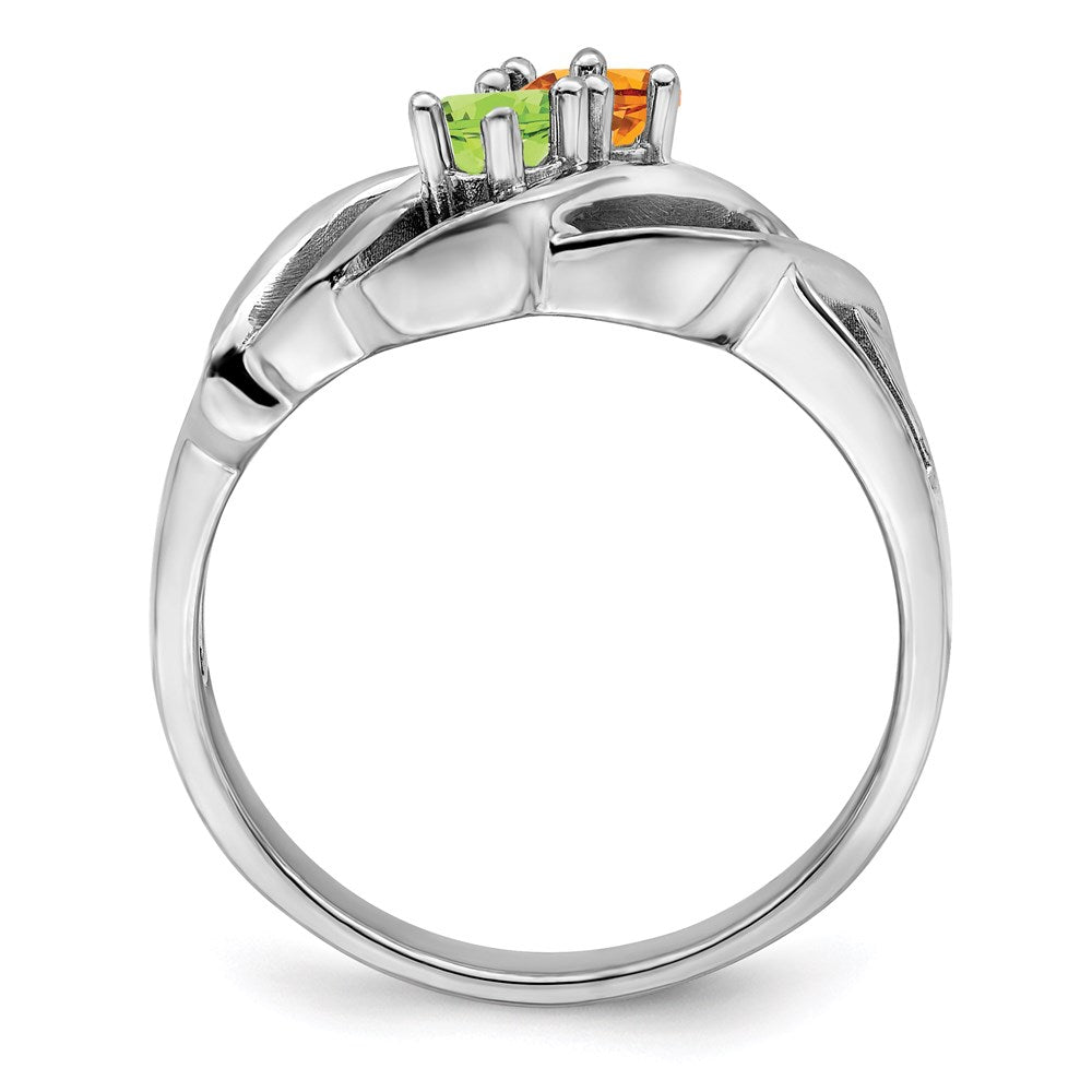 14k White Gold 2.5mm Synthetic Family Jewelry Ring