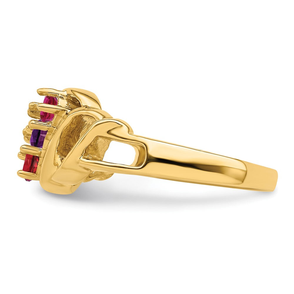 14k Genuine 3 Stone Mother's Ring
