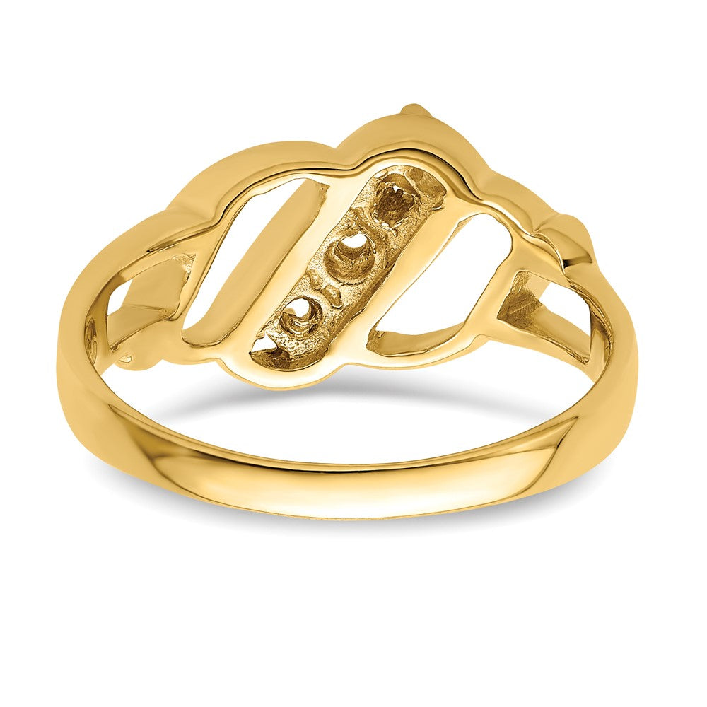 14k Genuine 3 Stone Mother's Ring