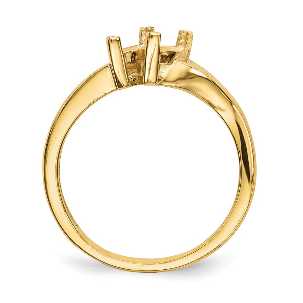 14k Personalized 2-Name Synthetic 2 Stone Couple's Ring