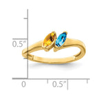 14k Synthetic Family Jewelry Ring
