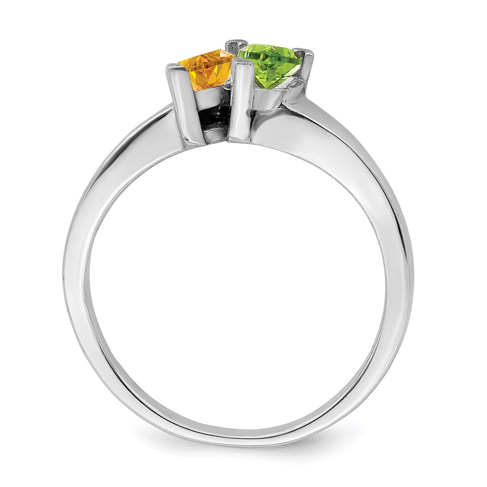 14k White Gold Genuine Family Jewelry Ring