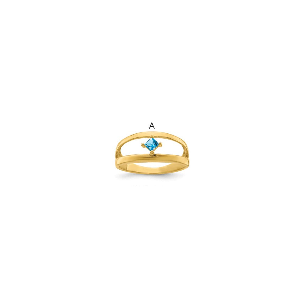 14k Synthetic Family Jewelry Ring