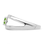 14k White Gold Synthetic Family Jewelry Ring