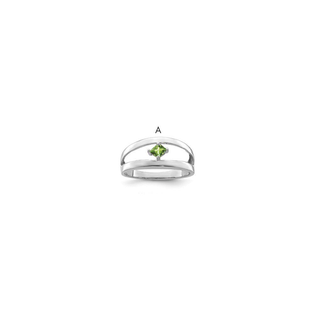 14k White Gold Genuine Family Jewelry Ring