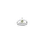 14k White Gold Synthetic Family Jewelry Ring