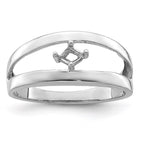 14k White Gold Synthetic Family Jewelry Ring