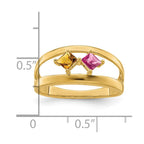 14k Synthetic Family Jewelry Ring