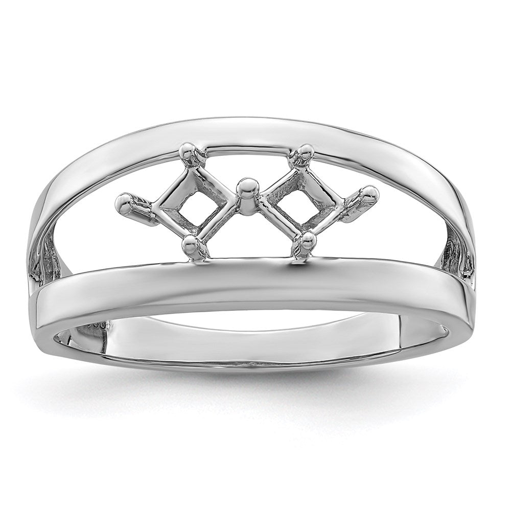 14k White Gold Genuine Family Jewelry Ring
