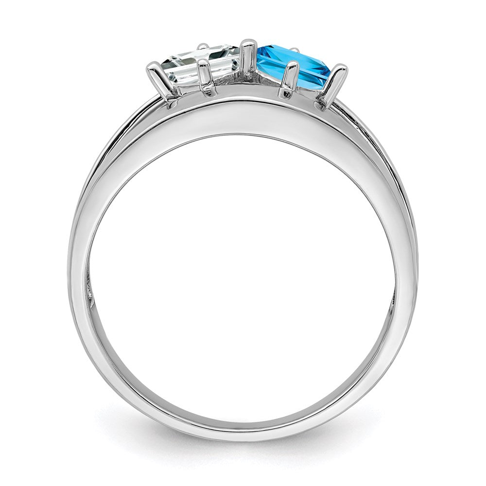 14k White Gold Genuine Family Jewelry Ring