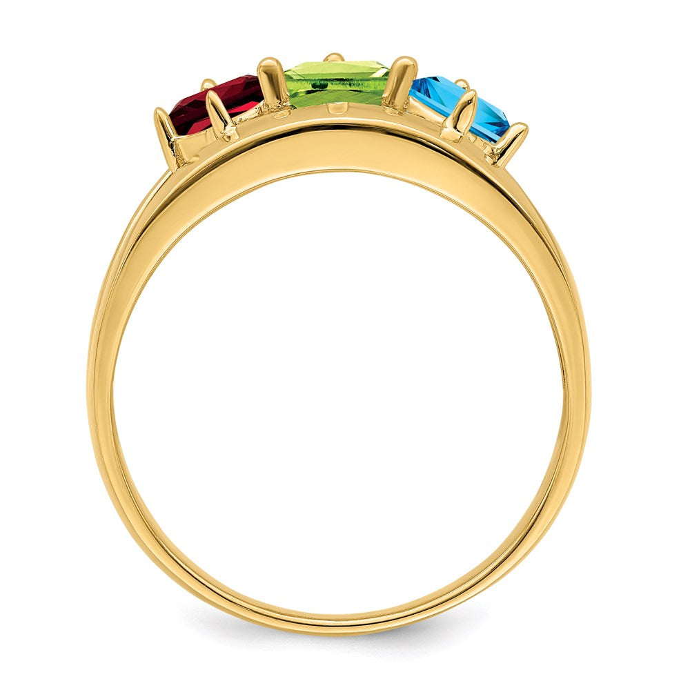 14k Synthetic Family Jewelry Ring