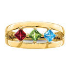 14k Synthetic Family Jewelry Ring