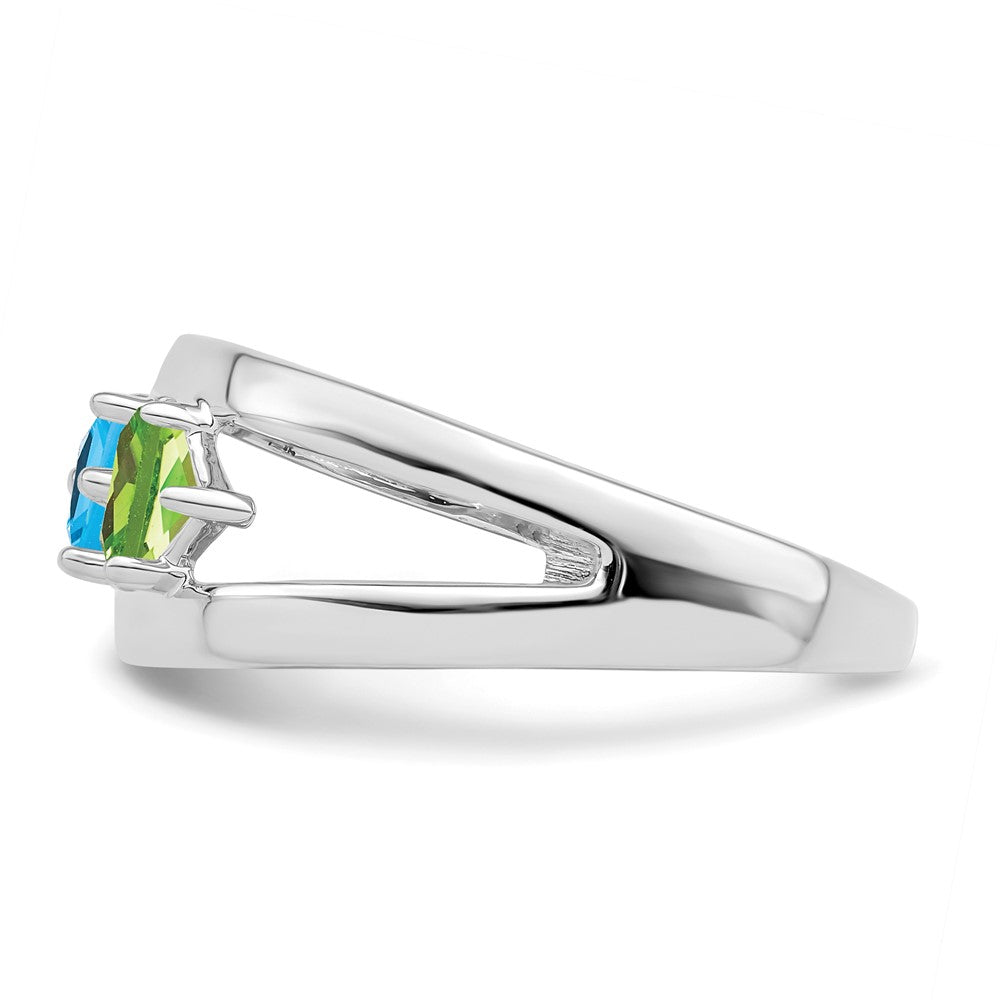 14k White Gold Genuine Family Jewelry Ring