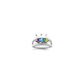14k White Gold Genuine Family Jewelry Ring