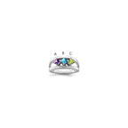 14k White Gold Genuine Family Jewelry Ring