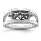 14k White Gold Synthetic Family Jewelry Ring