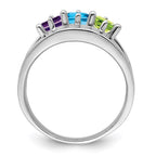14k White Gold Genuine Family Jewelry Ring